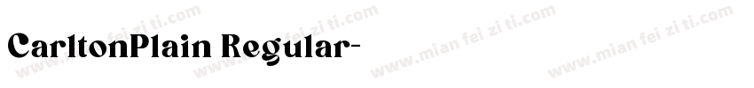CarltonPlain Regular字体转换